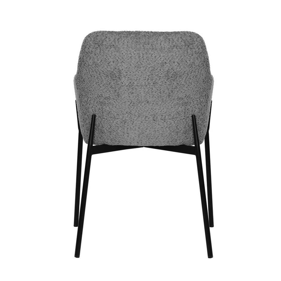 mutoni Chaise avec accoudoirs Savona grise (set de 2)  