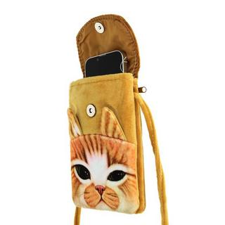 Avizar  Pochette Téléphone Design Chat Camel 