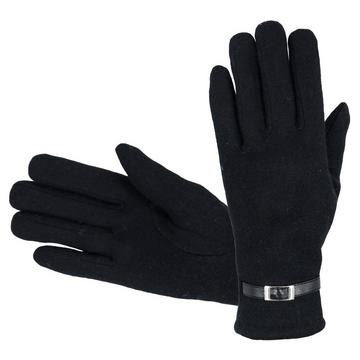 Qualitativ hochwertige Damen Wollhandschuhe mit einem weichen Innenfutter, schwarz