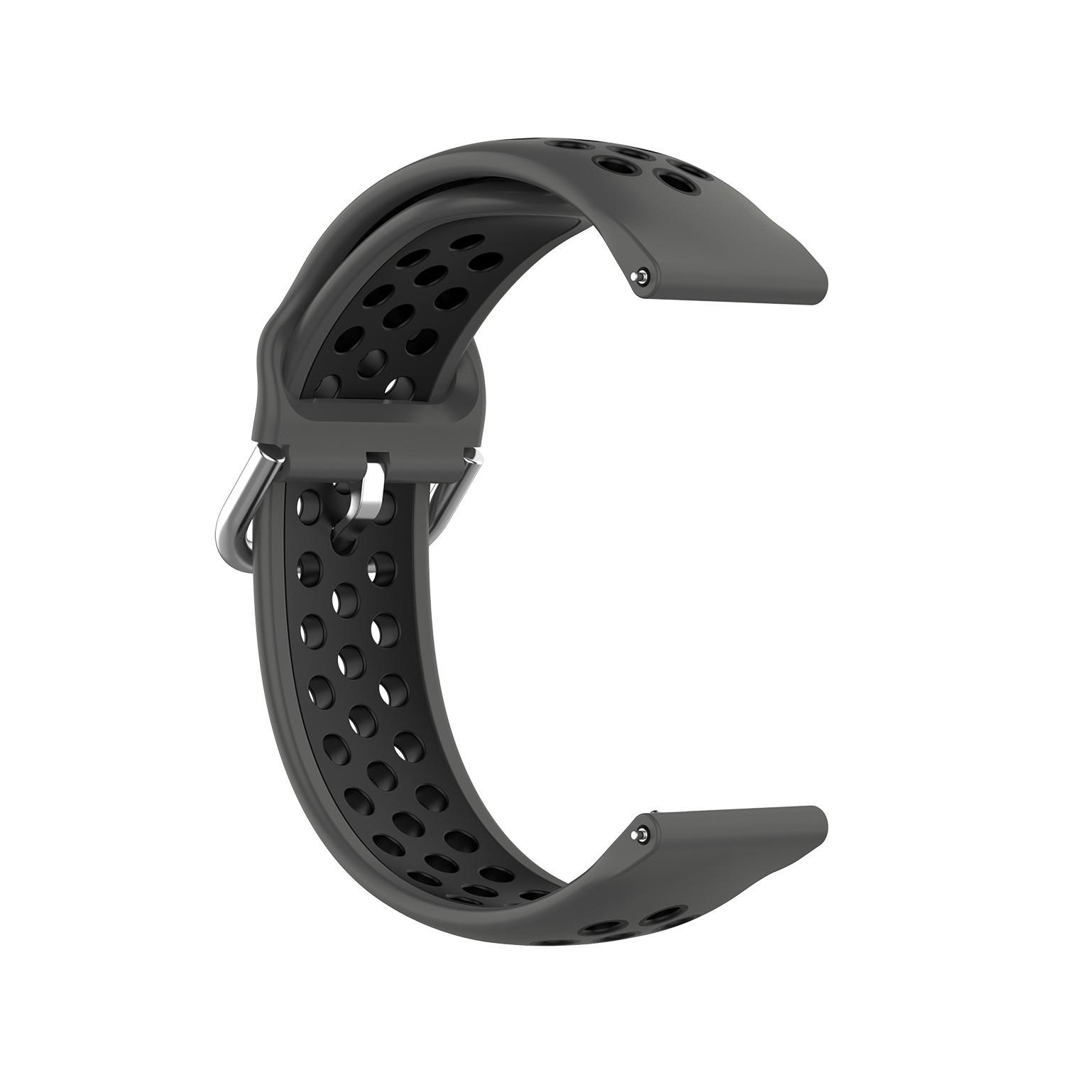 Cover-Discount  Bracelet sport en silicone 20mm troué noir 