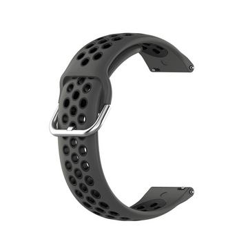 20mm cinturino sportivo in silicone perforato nero