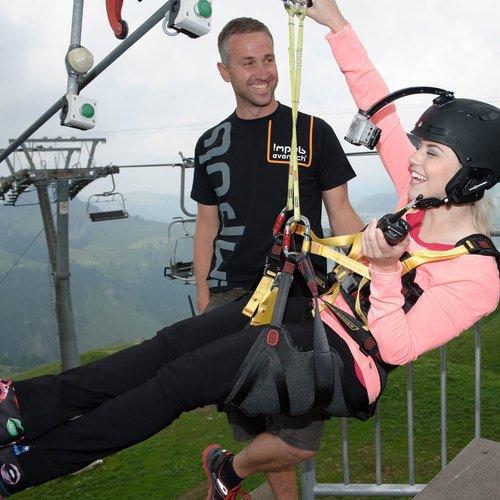 Geschenkidee  Flying Fox im Hoch Ybrig (2 Personen) 