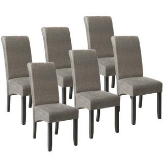 Tectake Lot de 6 chaises aspect cuir  