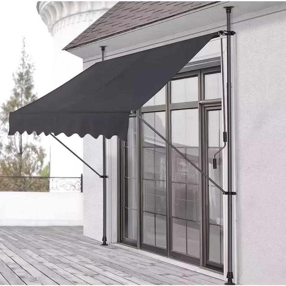 Northix Parasol de balcon étanche et réglable en hauteur avec manivelle  