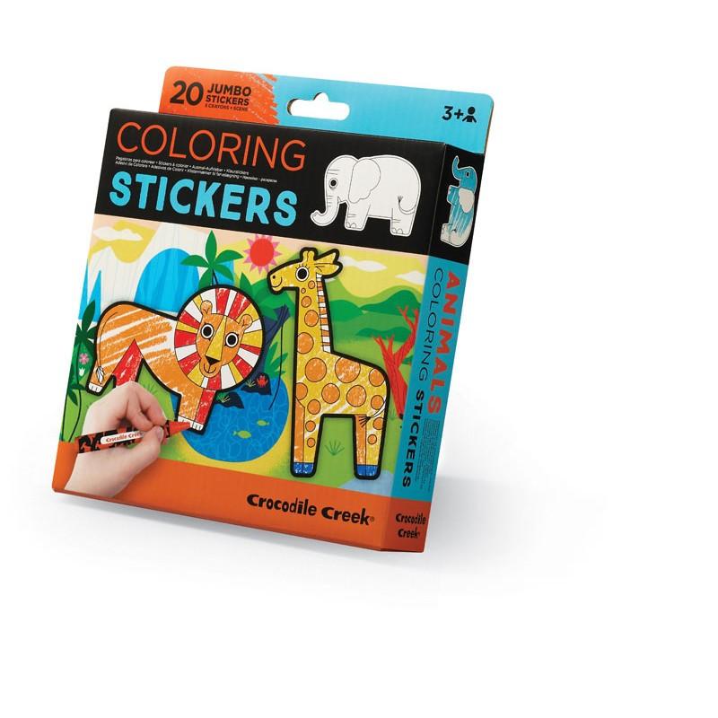 Crocodile Creek Coloring Stickers, Tiere  