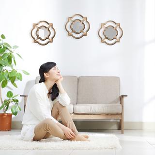 B2X Dekorativer Spiegel 3er Set  