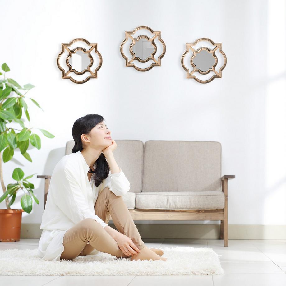 B2X Ensemble de 3 miroirs décoratifs  