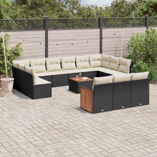 VidaXL set divano da giardino Polirattan  