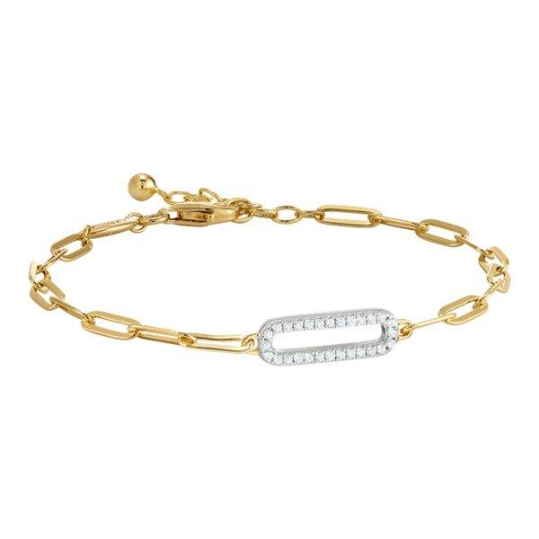 Charles Garnier  Bracciale STYLES bicolore in Argento dorato e ossidi di zirconio 