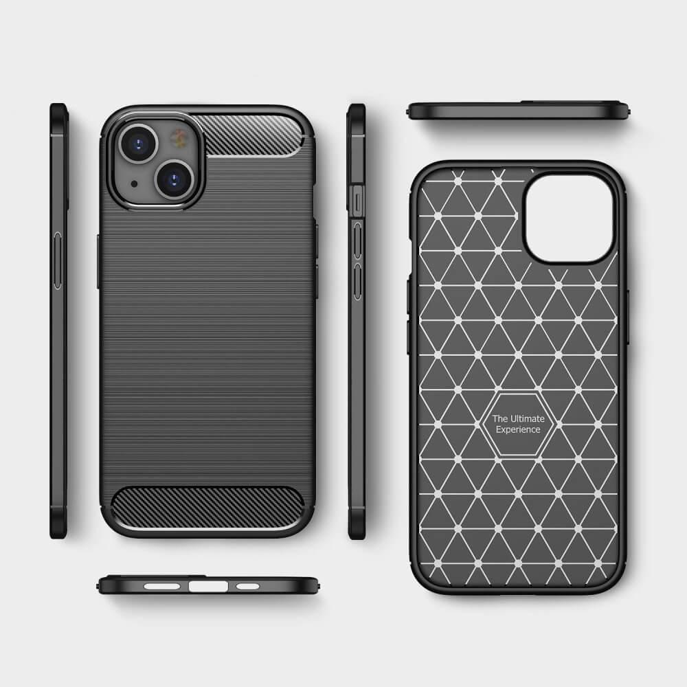 Cover-Discount  iPhone 14 / 13 - Metall Carbon Look Hülle 