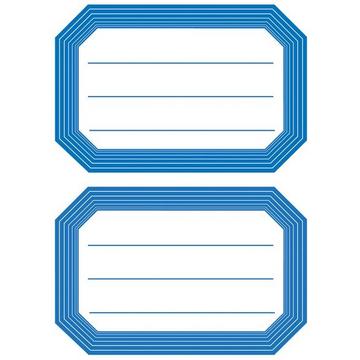 HERMA Heftschilder 55×82mm 5714 Rand blau, liniert 12 Stück