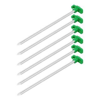 Pricenet  Picchetto 25 cm in metallo con gancio in plastica luminescente 6 pezzi in polybag 