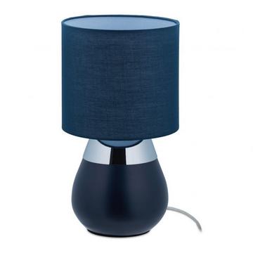 Lampe de chevet avec fonction tactile bleu foncé