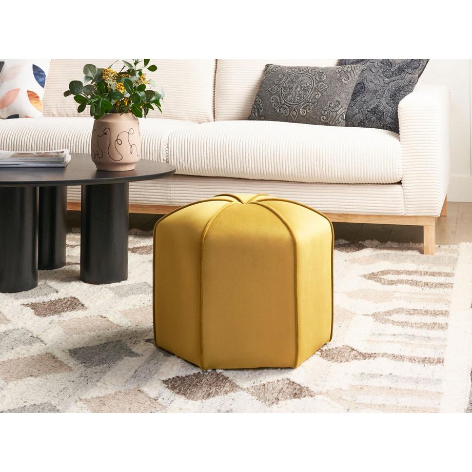 Beliani Pouf aus Samtstoff Retro WISHEK  