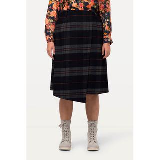 Ulla Popken Kiltrock Karo A-Linie Wickeloptik Komfortbund  