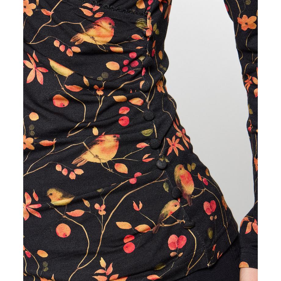 Joe Browns Top Incrociato Jersey Stampa Pettirosso  