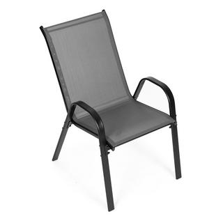 Northio Set di sedie da giardino per terrazzo, balcone, grigio  