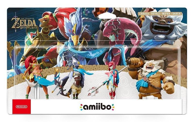 Nintendo  Amiibo Figur: Zelda BotW - Recken Set Urbosa - Revali - Mipha - Daruk (2018) 