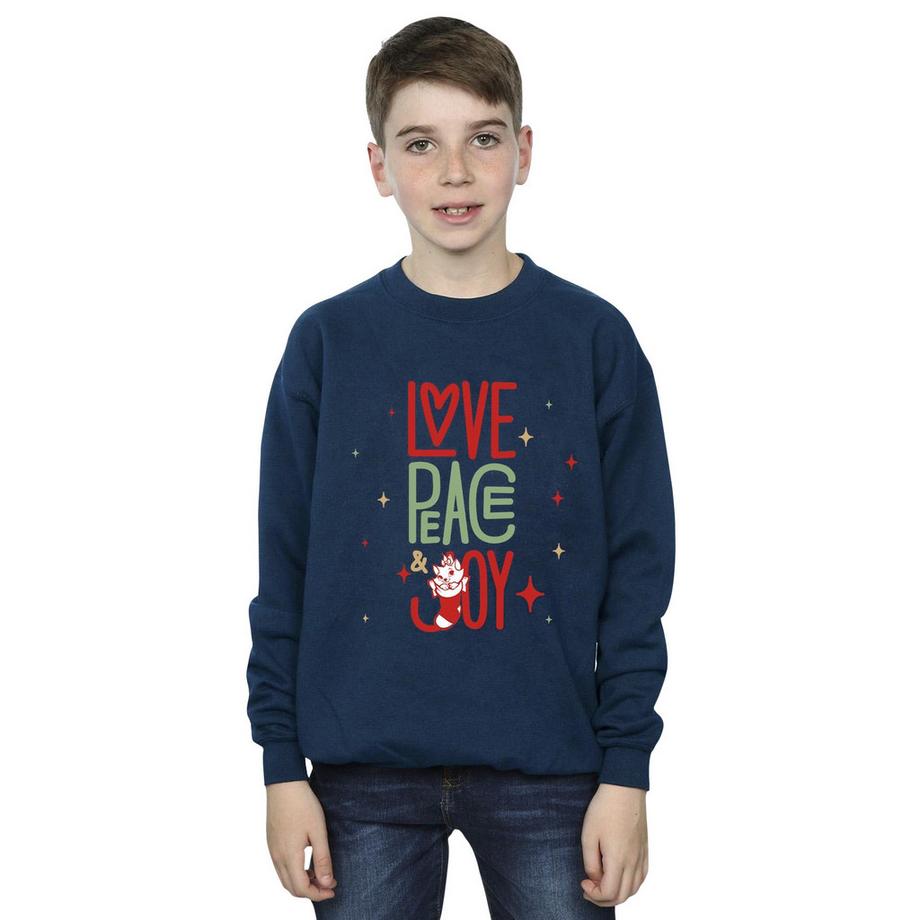Disney  The Aristocats Love Peace Joy Sweatshirt 