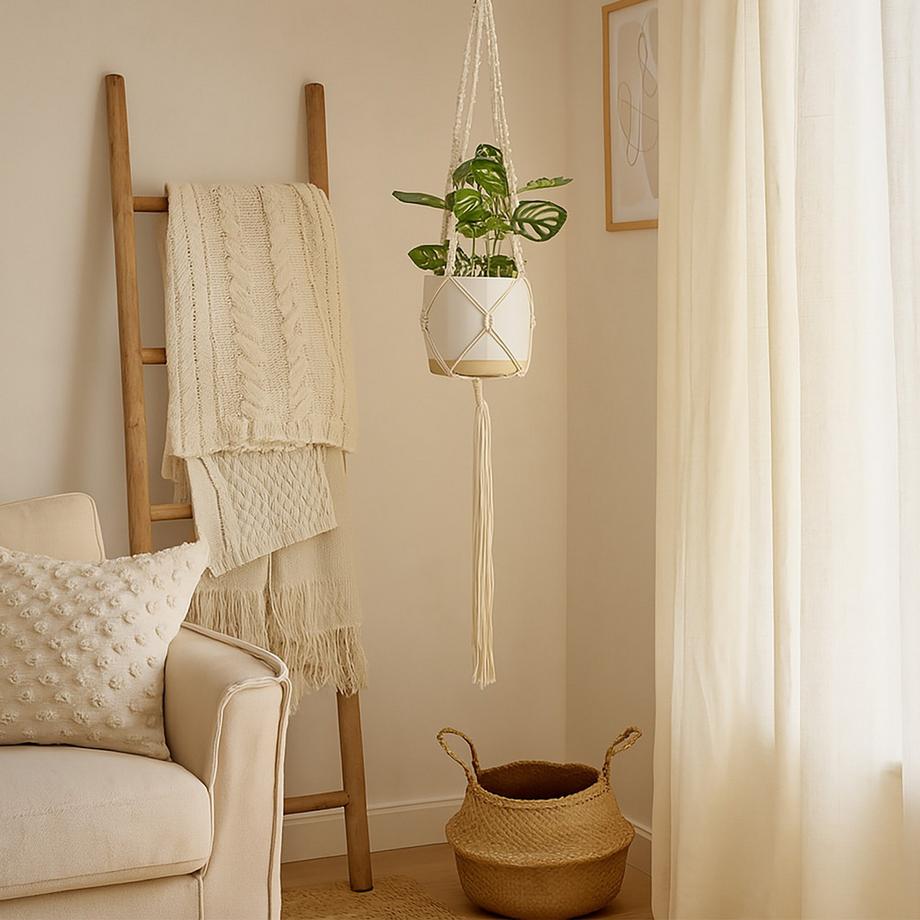 Northix Lot de 7 suspensions pour plantes en macramé  