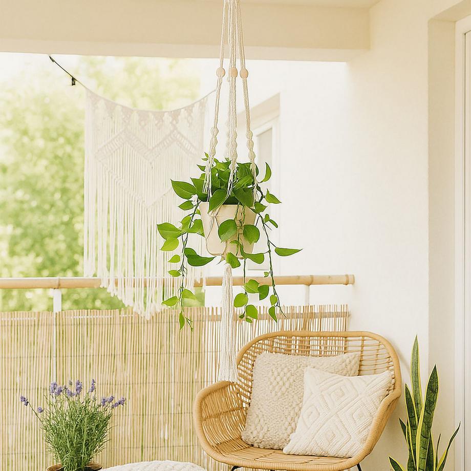 Northix Lot de 7 suspensions pour plantes en macramé  