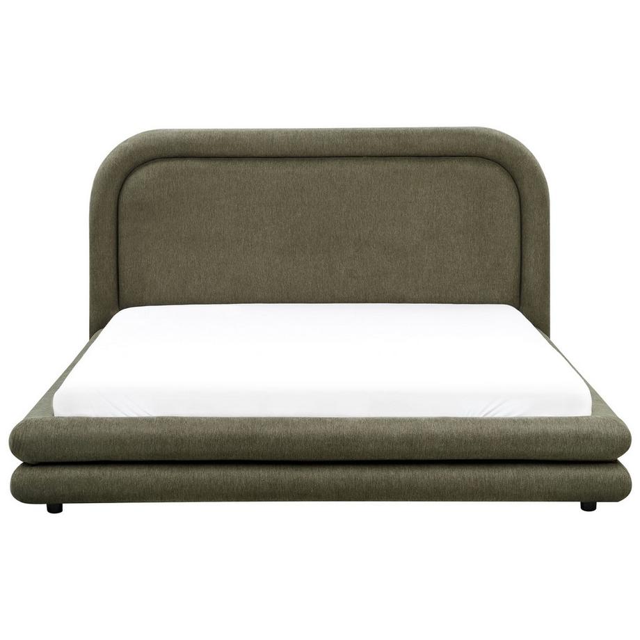 Beliani Wasserbett aus Kunstleinen Retro LAVARDENS  