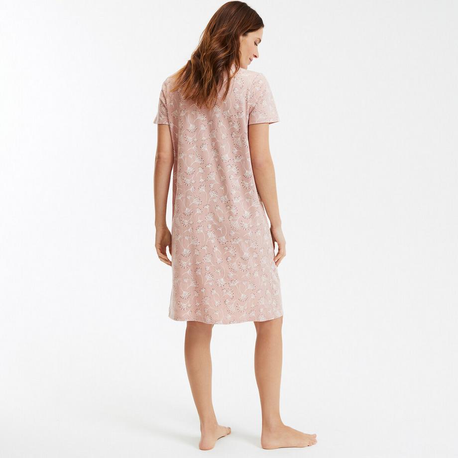 La Redoute Collections Kurzarm Nachthemd mit Blumendruck  