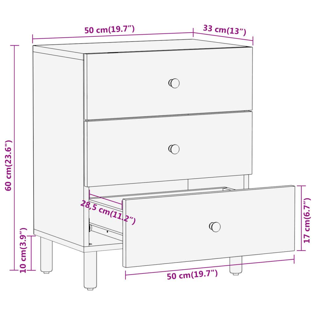 VidaXL Table de chevet bois d'acacia  