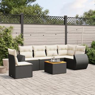 VidaXL set divano da giardino Polirattan  