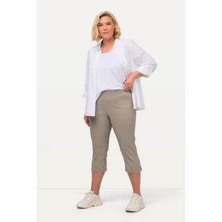 Ulla Popken  Pantaloni Capri di bengalina, estremamente elasticizzati e quasi ingualcibili, con cintura elastica 