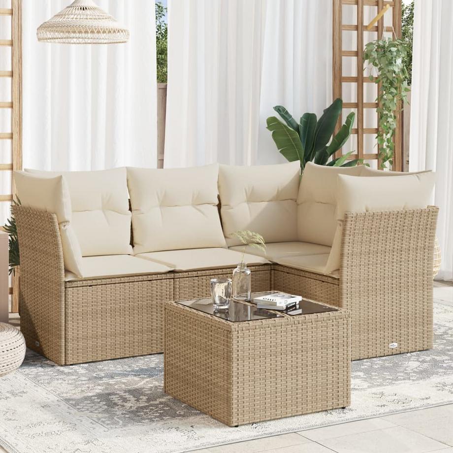 VidaXL set divano da giardino Polirattan  