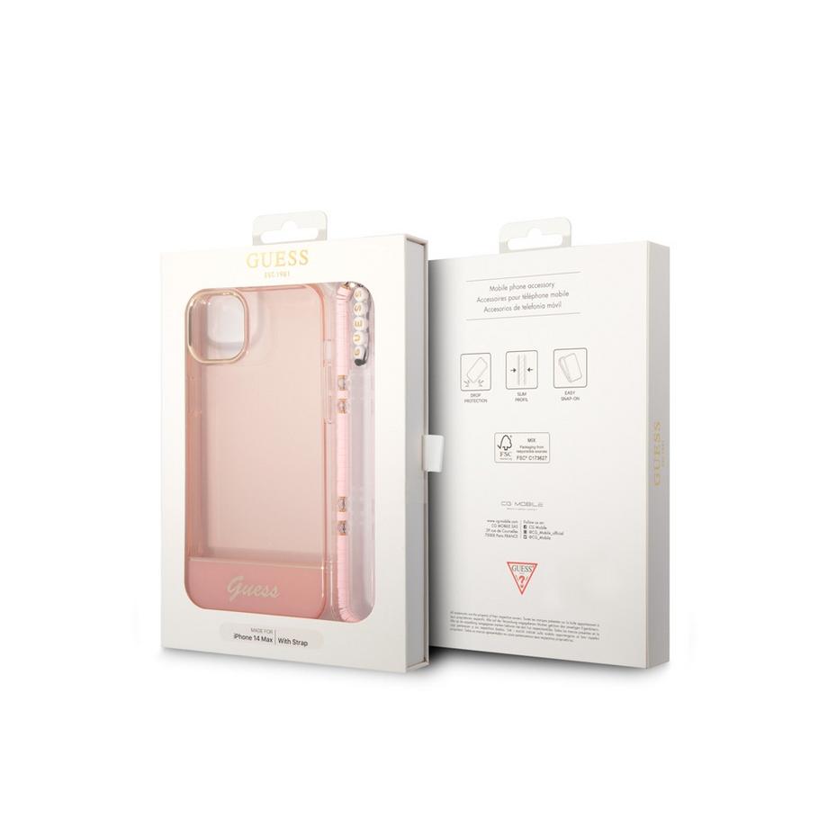 GUESS  Coque iPhone 14 Plus Colors Pearl Strap 