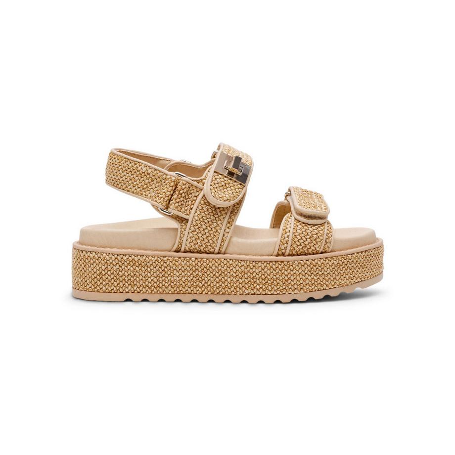 STEVE MADDEN Plateausandalen mit gewebten Riemen  