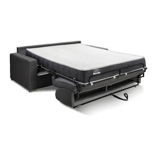 LINEA SOFA Schlafsofa mit Matratze 4-Sitzer Stoff - Grau - Liegefläche: 160 cm - Matratzenhöhe: 22 cm mit Memory Schaum - CALITO  