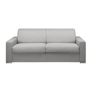 LINEA SOFA Schlafsofa mit Matratze 4-Sitzer Stoff - Grau - Liegefläche: 160 cm - Matratzenhöhe: 22 cm mit Memory Schaum - CALITO  