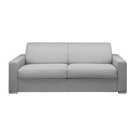 LINEA SOFA Schlafsofa mit Matratze 4-Sitzer Stoff - Grau - Liegefläche: 160 cm - Matratzenhöhe: 22 cm mit Memory Schaum - CALITO  