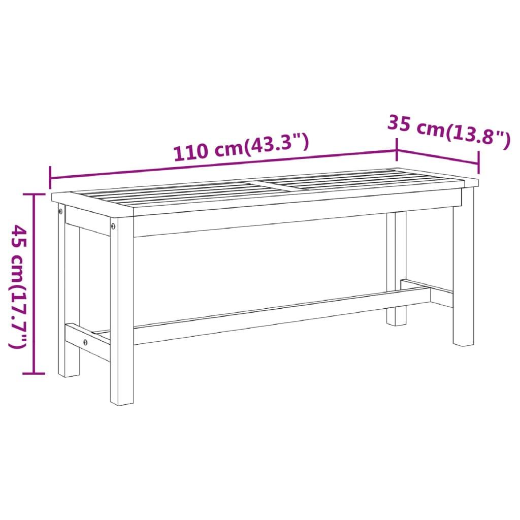 VidaXL Banc de jardin bois d'acacia  