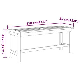 VidaXL Banc de jardin bois d'acacia  