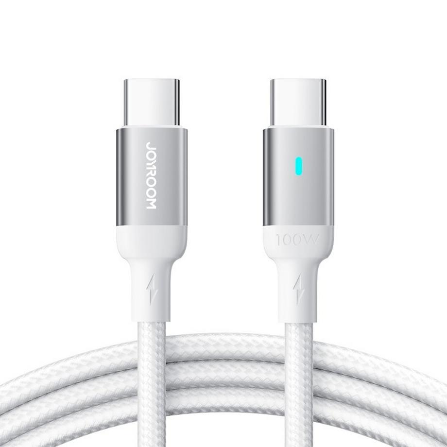 Joyroom  Joyroom 100W USB-C auf USB-C Schnelllade-Datenkabel Weiss 