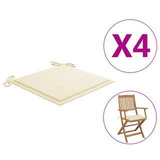 VidaXL Coussins de chaise de jardin 4 pcs   40x40x3 cm  