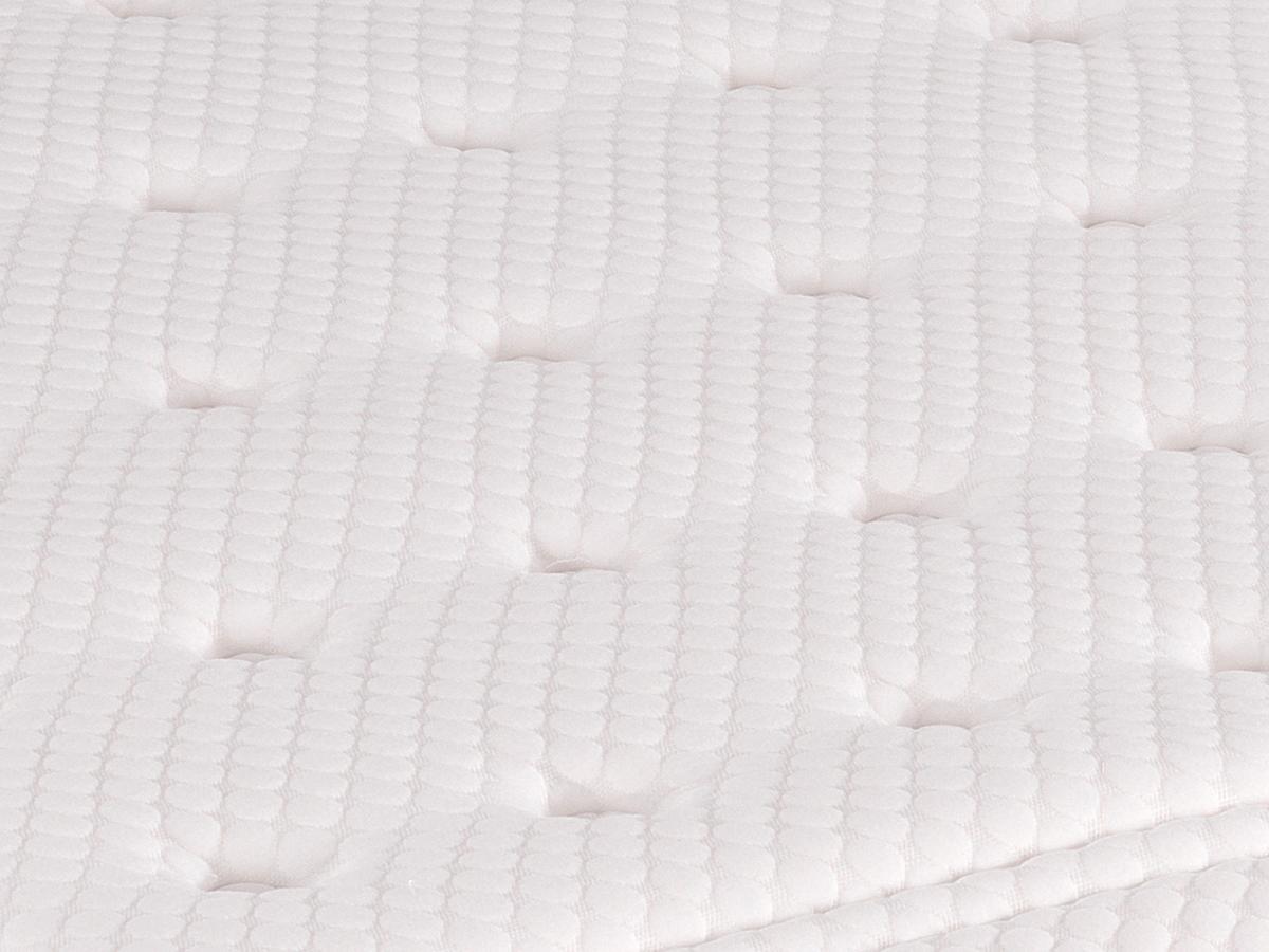 Ysmée Set aus Bettgestell + Matratze - 180 x 200 cm - 7-Zonen-Taschenfederkern & Memory Schaum - Stärke 30 cm - Weiß - ASGARD von YSMÉE  