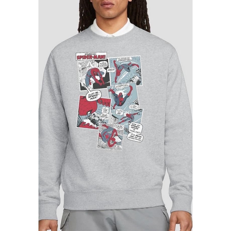 Spider-Man Sweatshirt à Panneaux de Bande Dessinée  