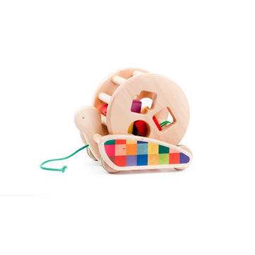 Escargot à formes couleur bois, jouets pour bébé, Bajo