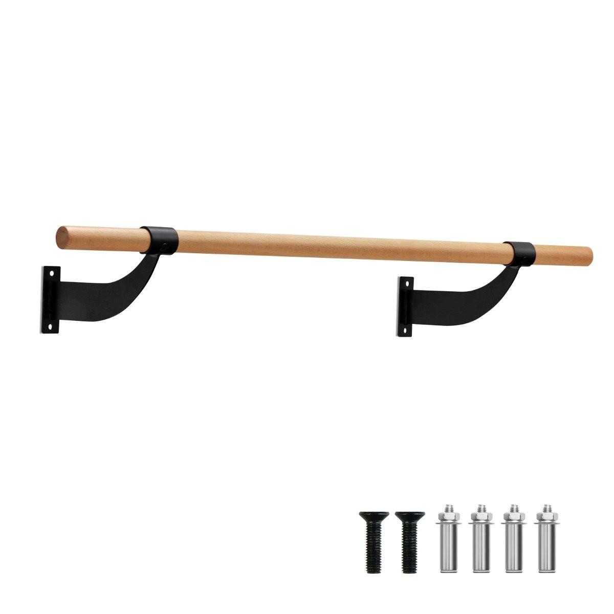 Northix  120 cm lange Tanzstange Wandmontierte Ballettstange Ballettausrüstung Fitnessstange mit fester Höhe 