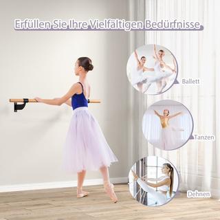Northix  120 cm lange Tanzstange Wandmontierte Ballettstange Ballettausrüstung Fitnessstange mit fester Höhe 