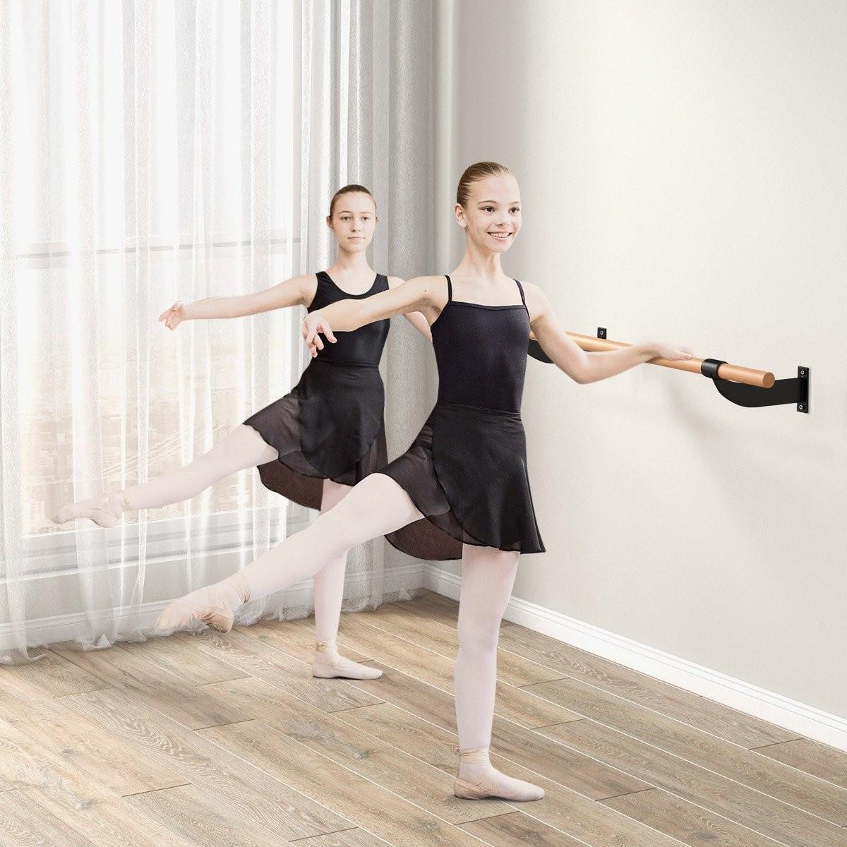 Northix  120 cm lange Tanzstange Wandmontierte Ballettstange Ballettausrüstung Fitnessstange mit fester Höhe 