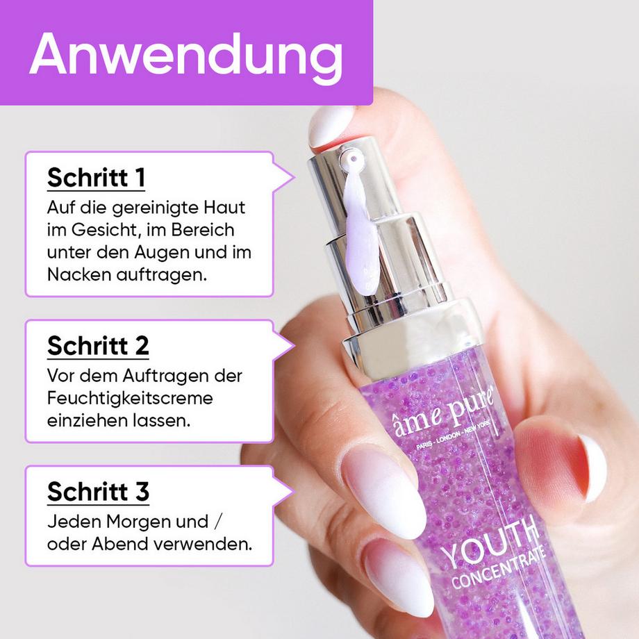 âme pure  Youth Concentrate Serum/ Anti-Aging-Wirkung Hyaluron Gesichtsserum/ Intensive Feuchtigkeitsversorgung 