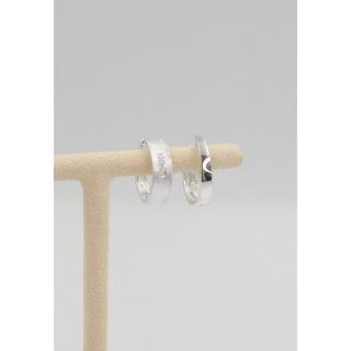 MUAU Schmuck  Creolen Weissgold 750 Diamant 0.03ct. 15mm 