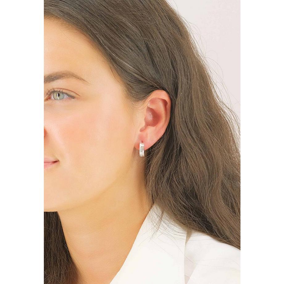 MUAU Schmuck  Creolen Weissgold 750 Diamant 0.03ct. 15mm 