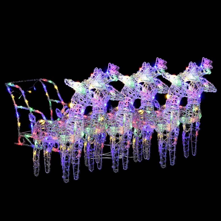Décoration de noël avec rennes et traîneau